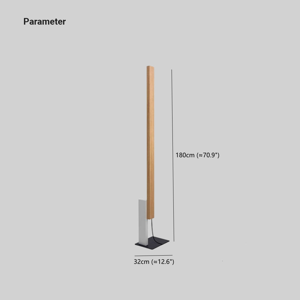 Edge Minimalist Stehleuchte Linear, 4 Farben, Wohnzimmer, Holz Metall