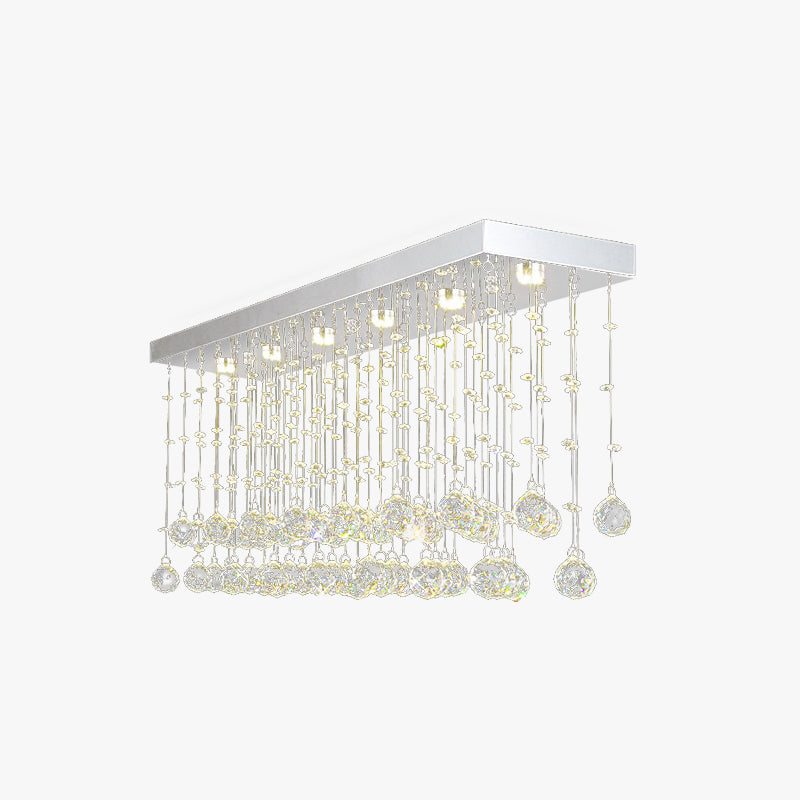 Olivia Modern LED Metall Multi Deckenleuchte Silber Wohnzimmer