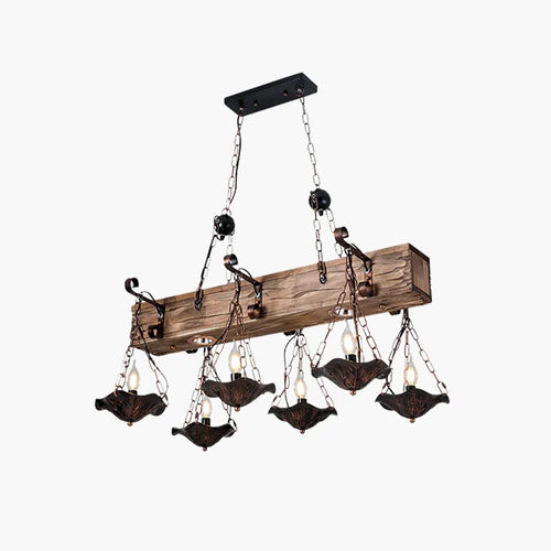 Austin Industrielle LED Pendelleuchte Bronze Schlaf/Esszimmer Holz