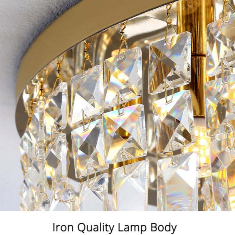 Marilyn Luxus LED Kronleuchter Wohnzimmer Weiß/Gold Kristall
