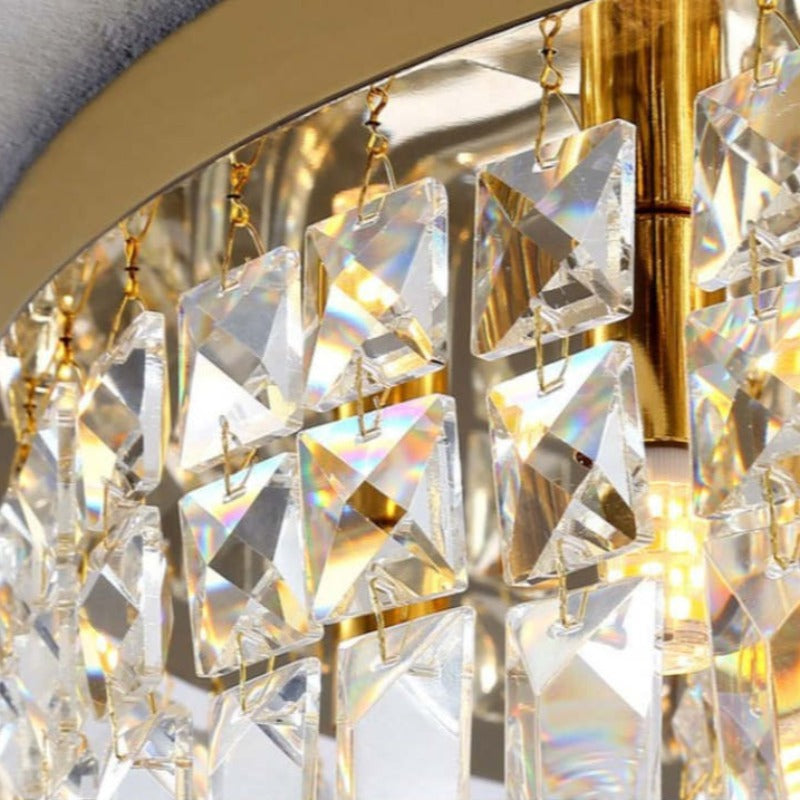 Marilyn Luxus LED Kronleuchter Wohnzimmer Weiß/Gold Kristall