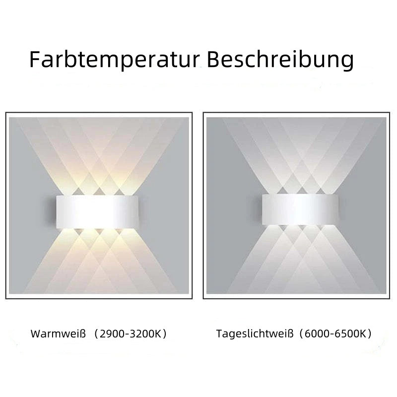 Orr Modern Rechteck LED Außenwandleuchte Weiß Metall Terrasse