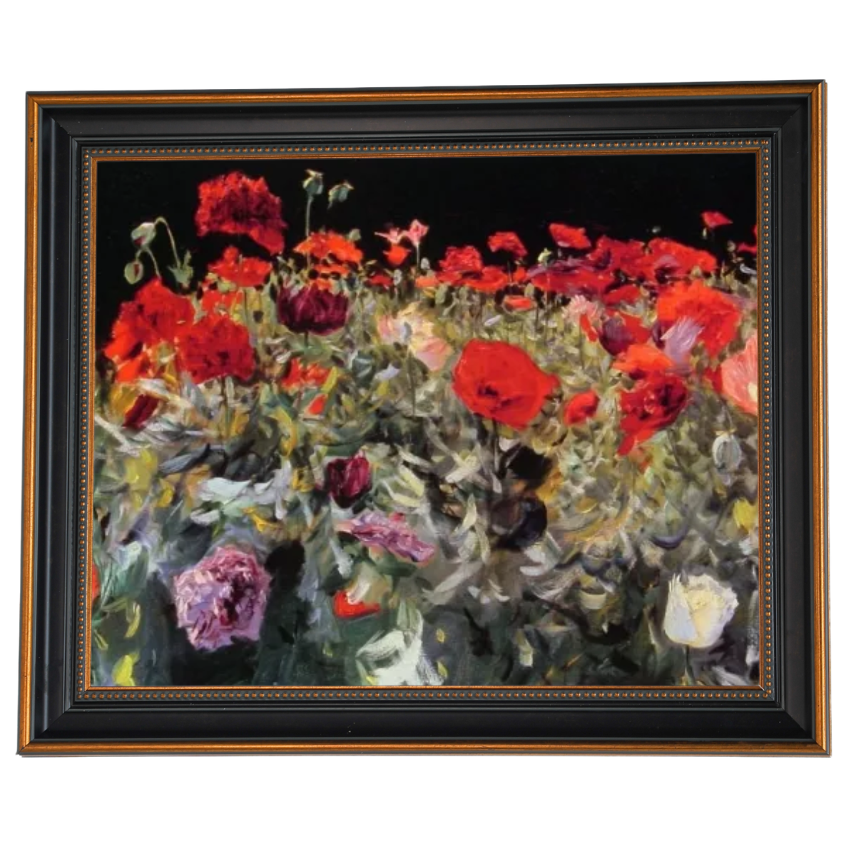 Poppies- Metall Blumen Wandkunstdrucke Dekor für Wohnzimmer