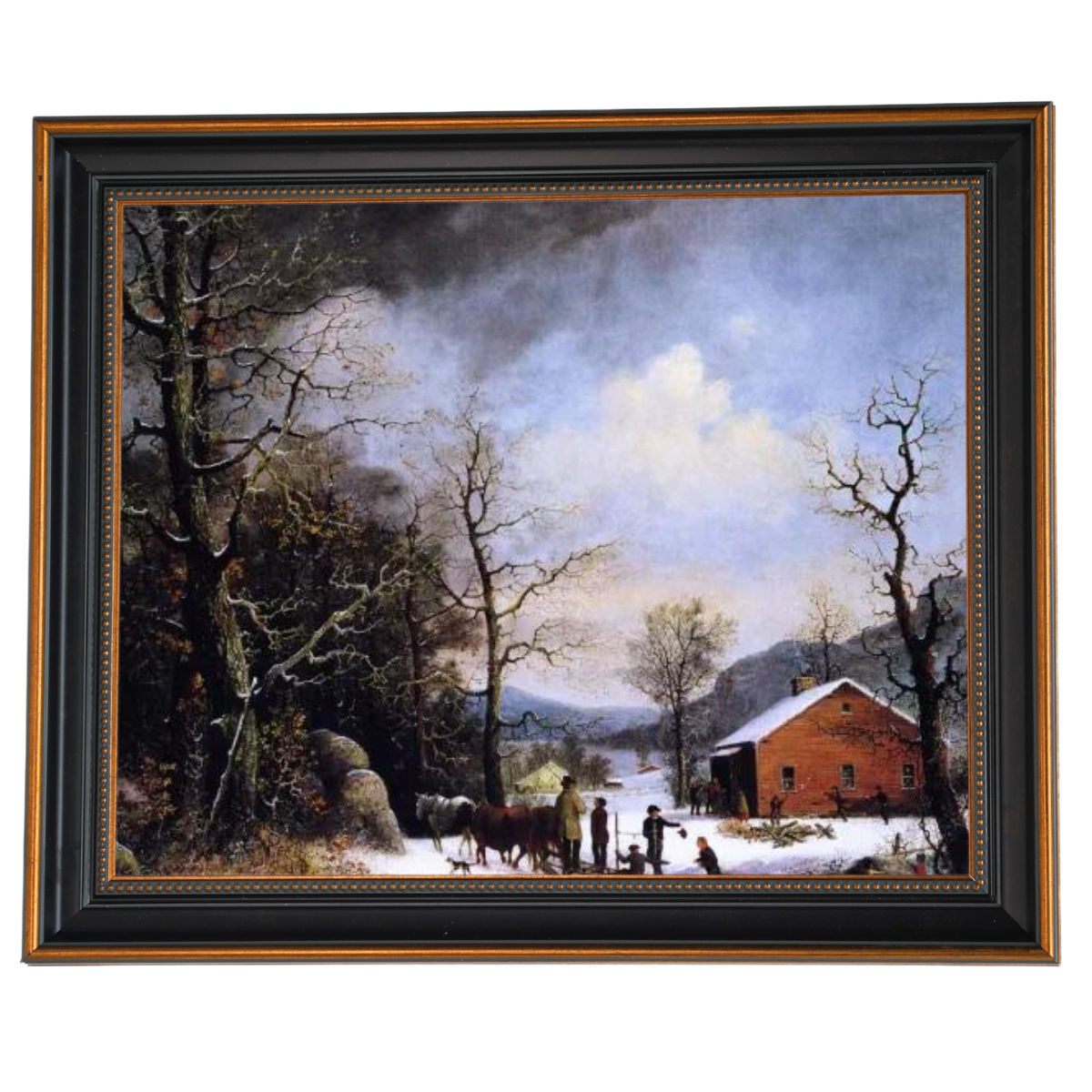 WINTER SCENE - Vintage Winter Wandkunstdrucke Dekor für Wohnzimmer