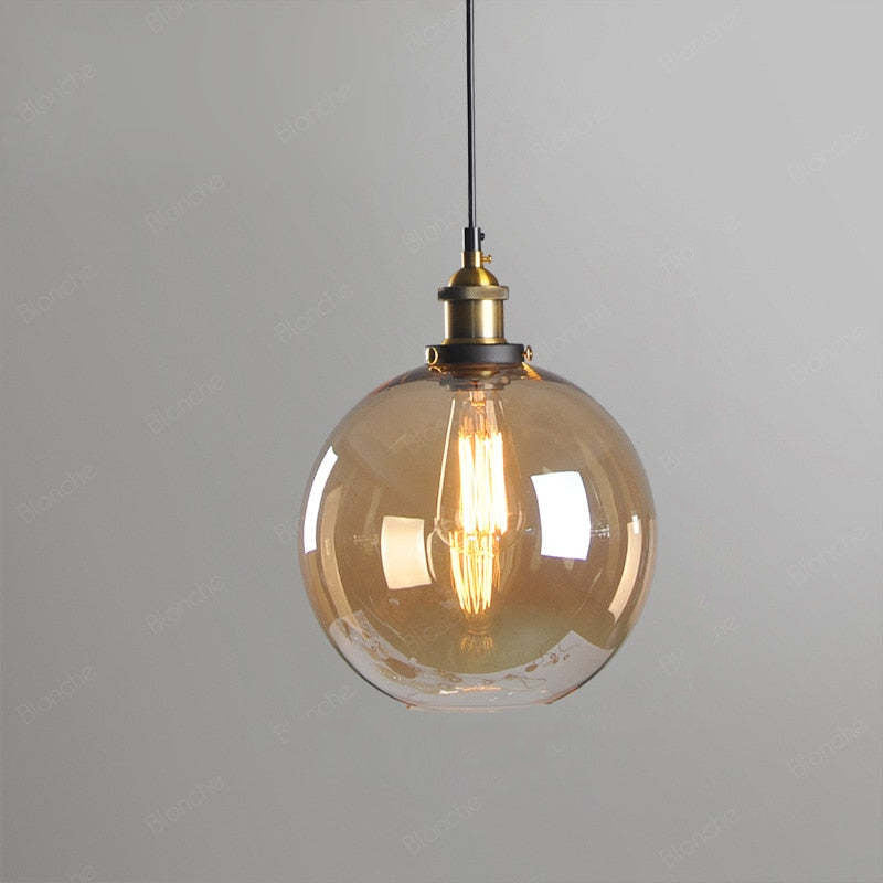 Levy Vintage Industrie LED Pendelleuchte Esstisch/Küche Glas Metall