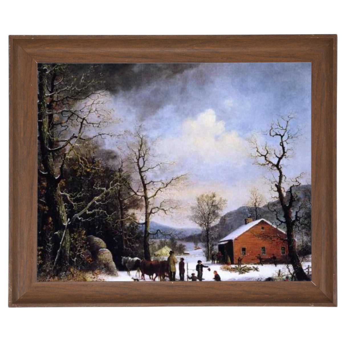 WINTER SCENE - Vintage Winter Wandkunstdrucke Dekor für Wohnzimmer