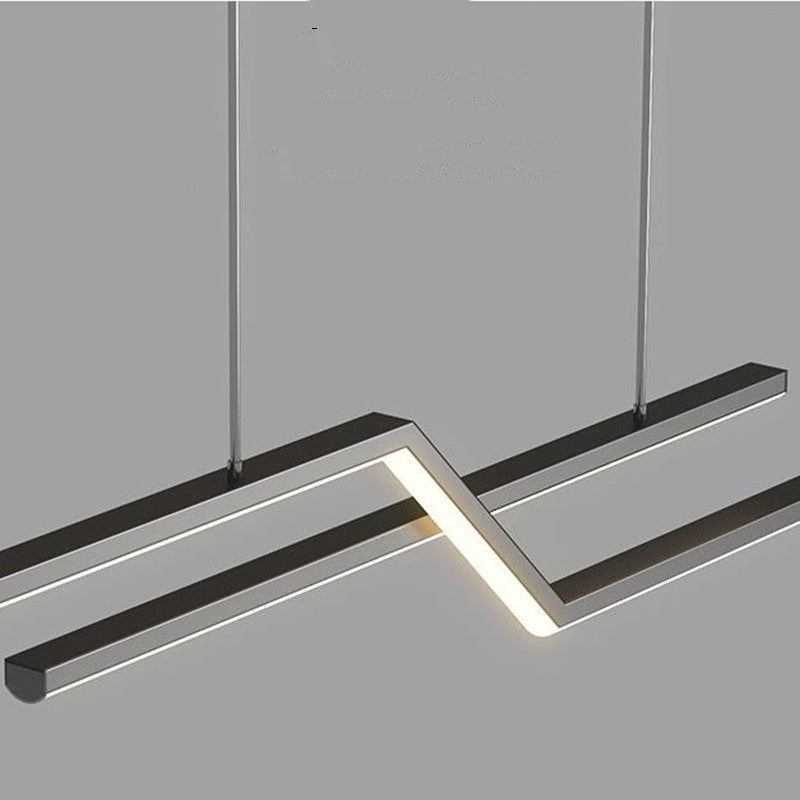 Louise Modern Minimalistische Parallel Gefaltete Lineare LED Pendelleuchte Wohn/Schlaf/EsszimmerSchwarz/Gold Dimmbar