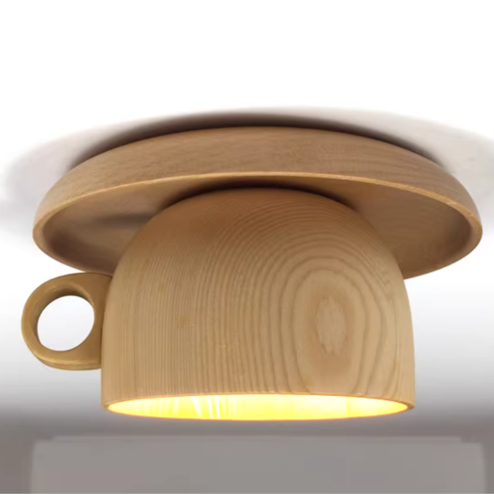 Cairns Moderne Deckenleuchte mit Holz-Cup-Motiv Schlafzimmer