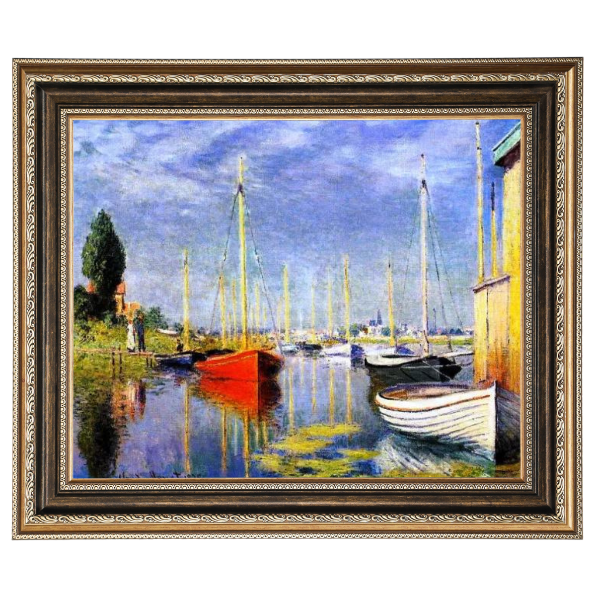 Yachts At Argenteuil - Vintage Wandkunstdrucke Dekor für Wohnzimmer