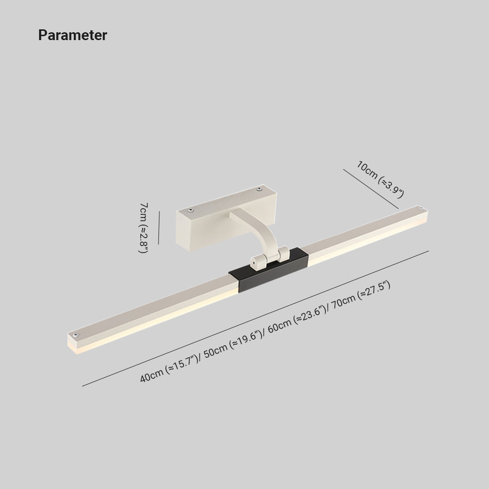 Edge Modern Lineare LED Wandleuchte Schwarz/Weiß Bad/Wohnzimmer Metall