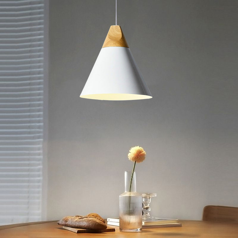 Morandi Modern LED Pendelleuchte Holz Metall Wohnzimmer Schlafzimmer