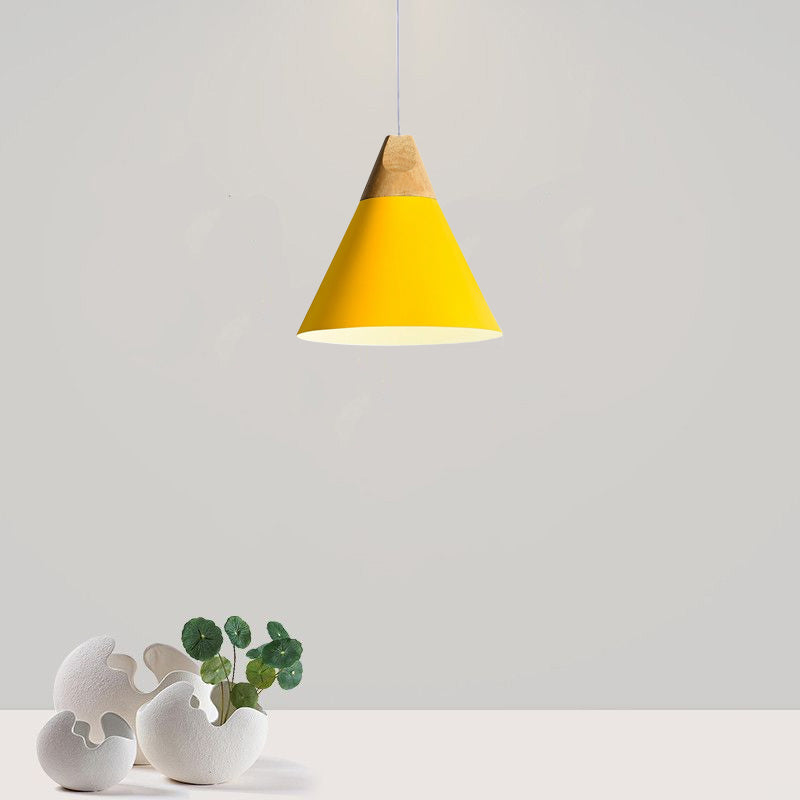 Morandi Modern LED Pendelleuchte Holz Metall Wohnzimmer Schlafzimmer