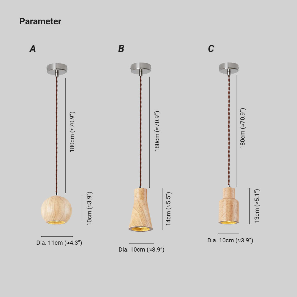 Ozawa Cottage Install LED Pendelleuchte Holz Küche/Schlafzimmer