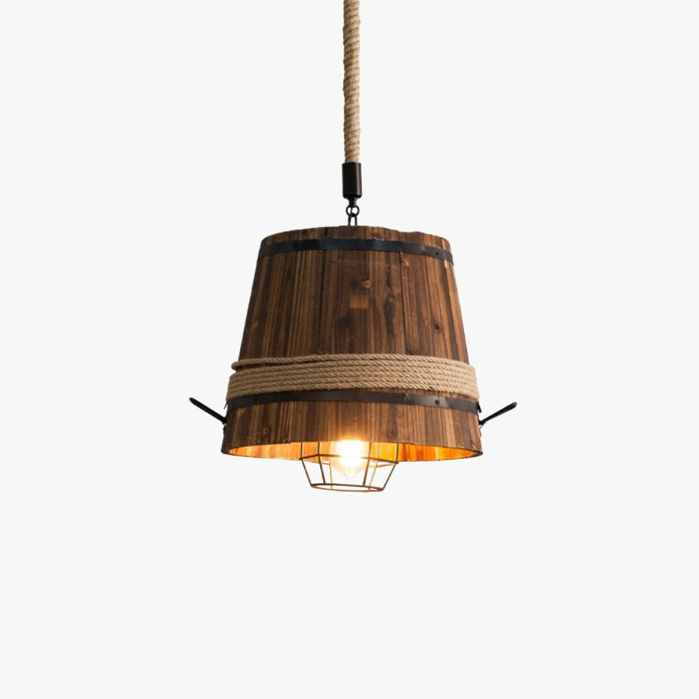 Austin Designer LED Pendelleuchte Holz Bar Theke Esszimmer