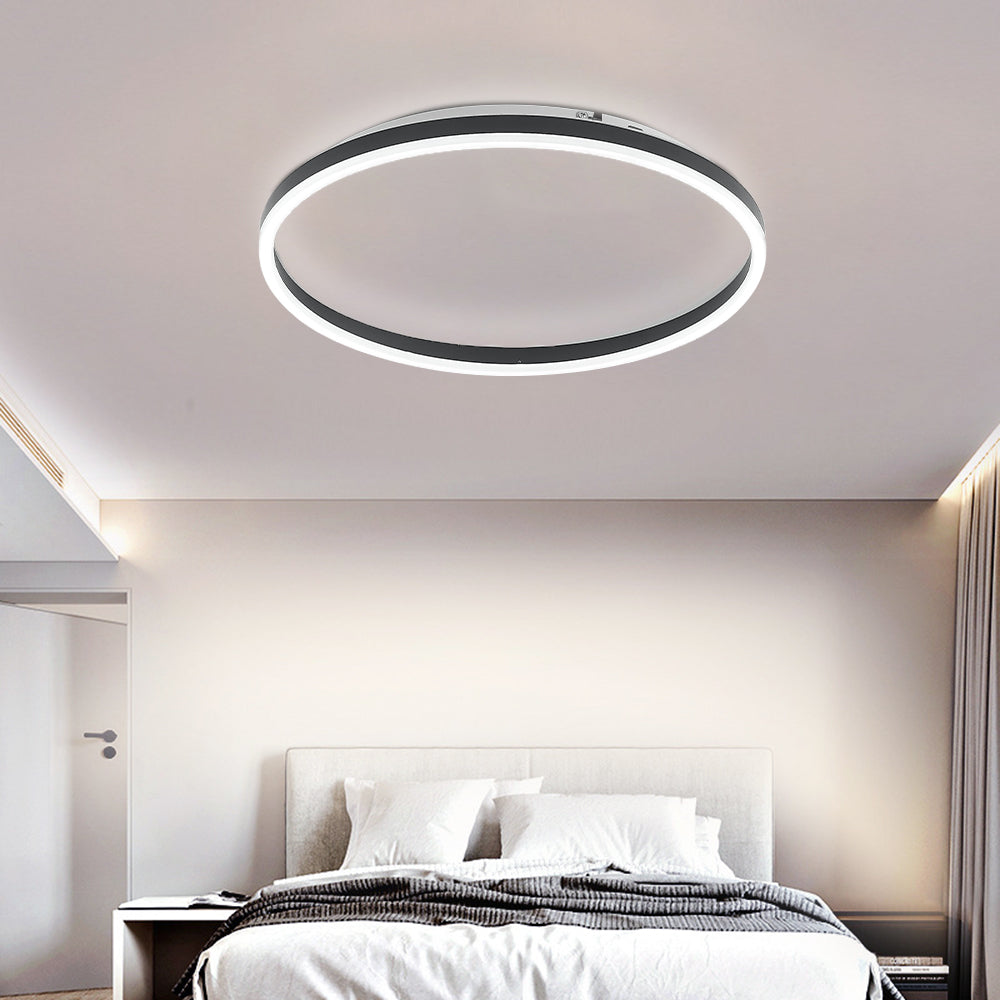 Arisha Modern LED Deckenleuchte Schwarz/Gold Metall Wohnzimmer