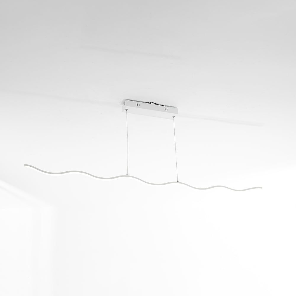 Louise Modern LED Pendelleuchte Dimmbar Welle Linear Esszimmer Schwarz/Weiß Metall