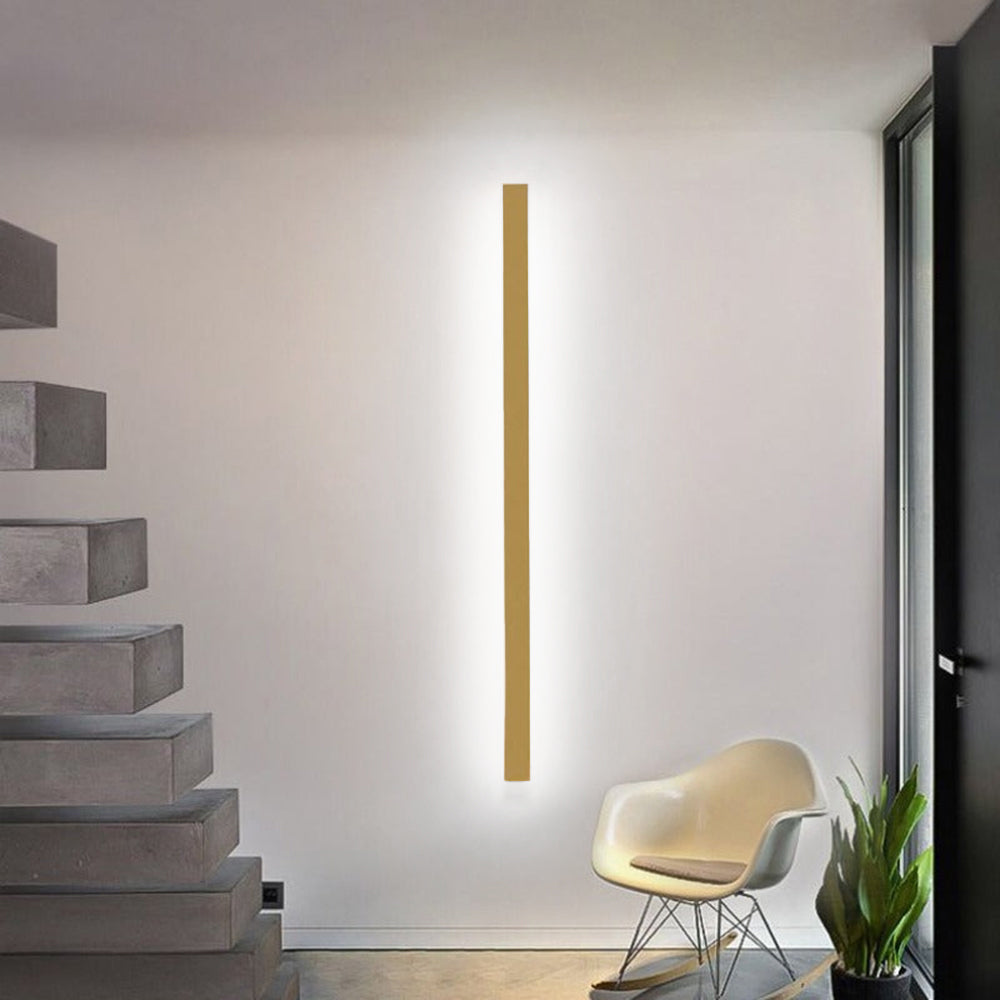 Edge Minimalistisch Linear LED Wandleuchte Gold/Schwarz/Weiß Schlafzimmer Metall&Acryl