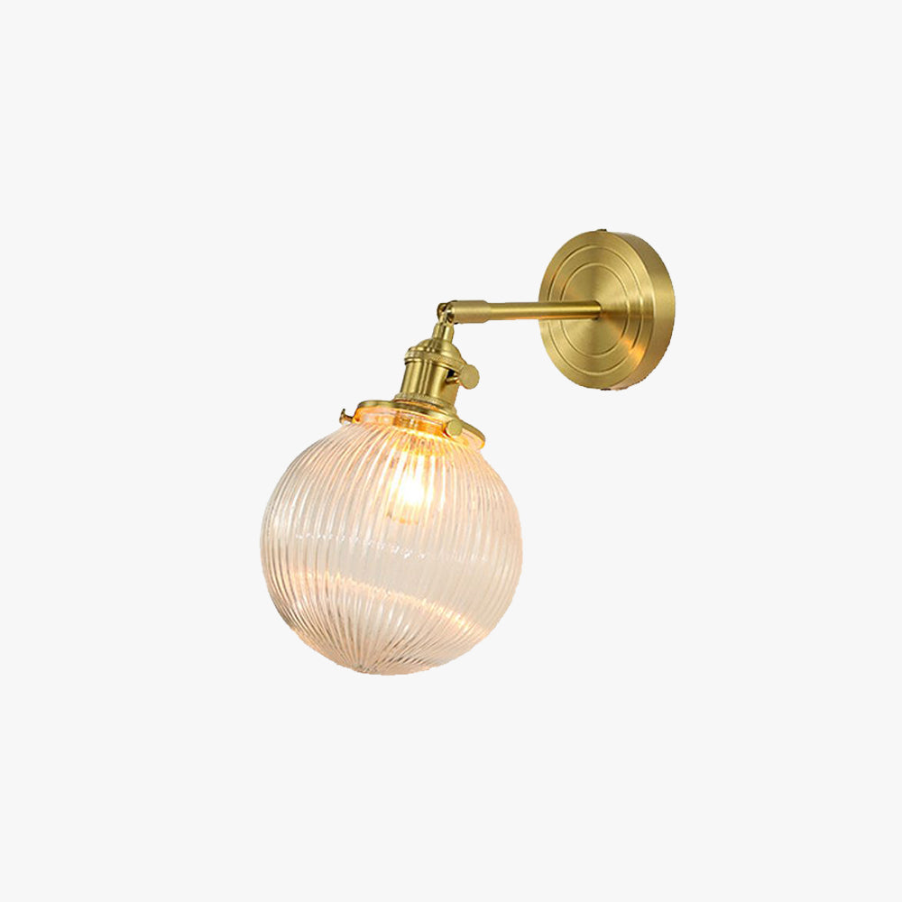 Hailie Luxus Globe/Blumen LED Wandleuchte Gold Bade/Schlafzimmer Metall Glas