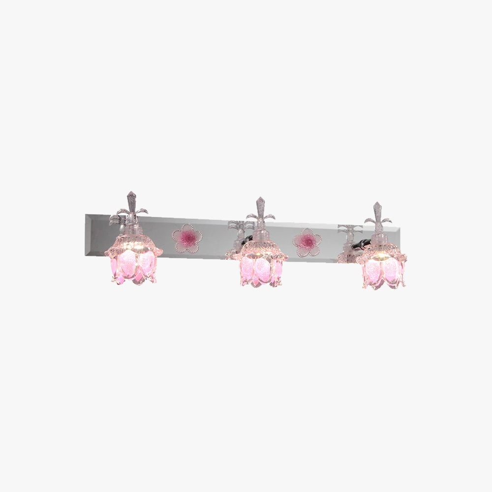 Félicie Moderne LED Wandleuchte Rosa Badezimmer/Schlafzimmer Glas