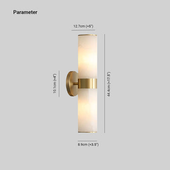 Chan Modern Doppelkopf LED Wandleuchte Messing Esstisch/Badezimmer /küche Metall Stein