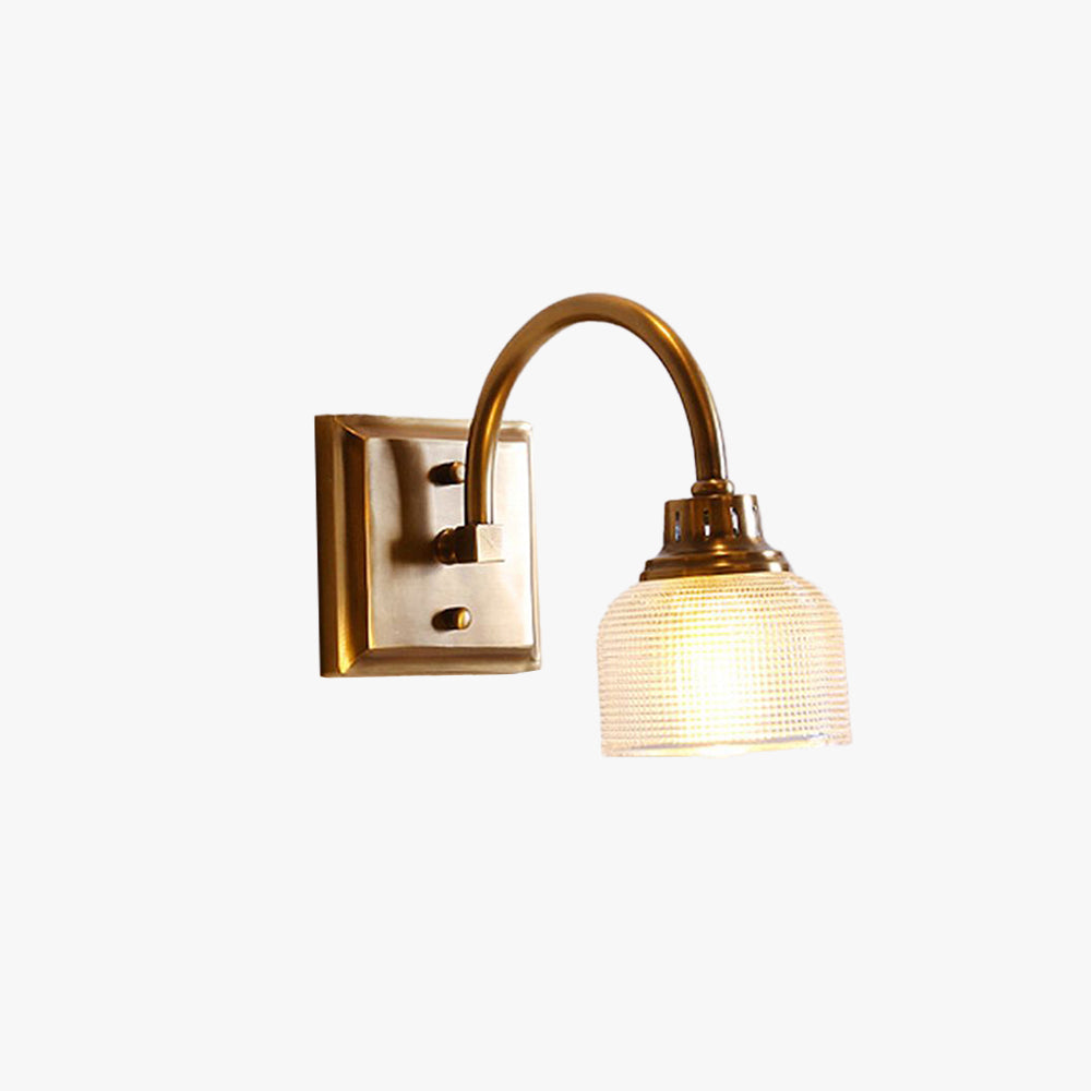 Alessio Modern LED Wandlampe Glas/Metall Gold Wohnzimmer/Badezimmer