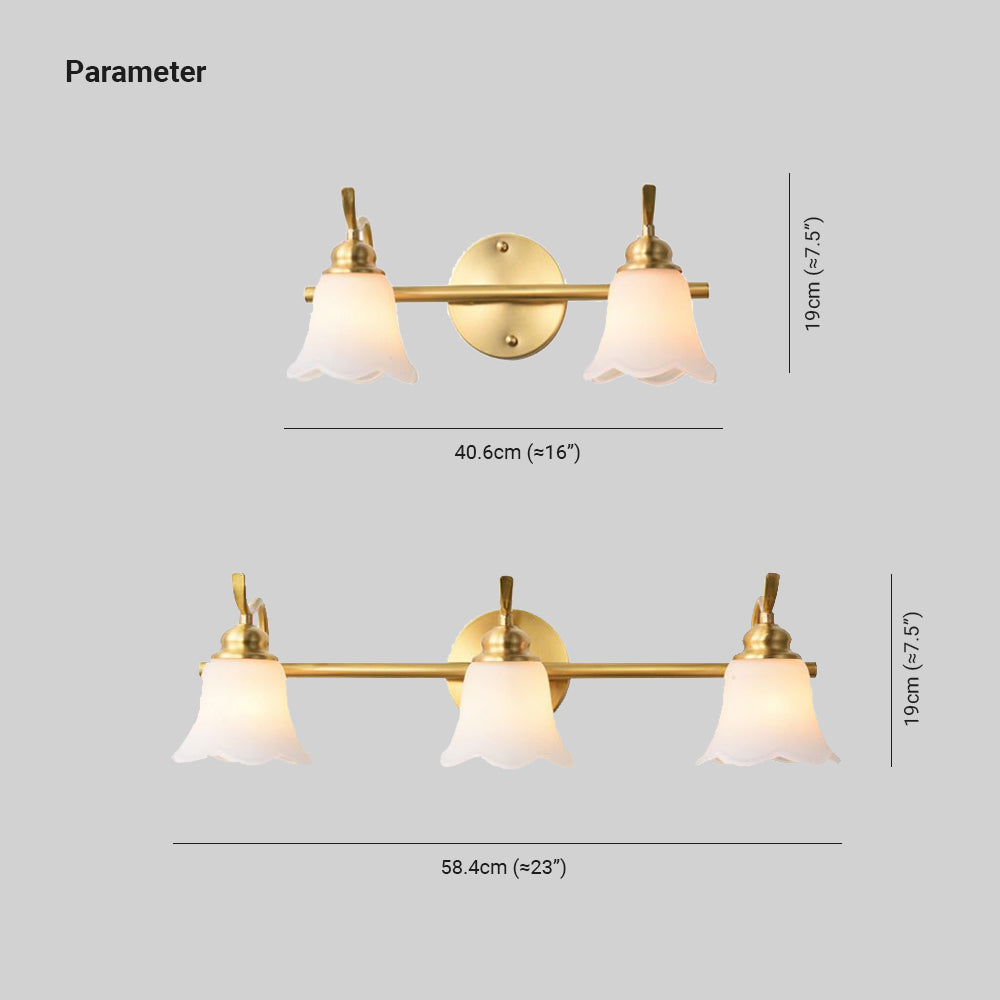 Félicie Moderne LED Wandleuchte Weiß/Gold Badezimmer/Arbeitszimmer