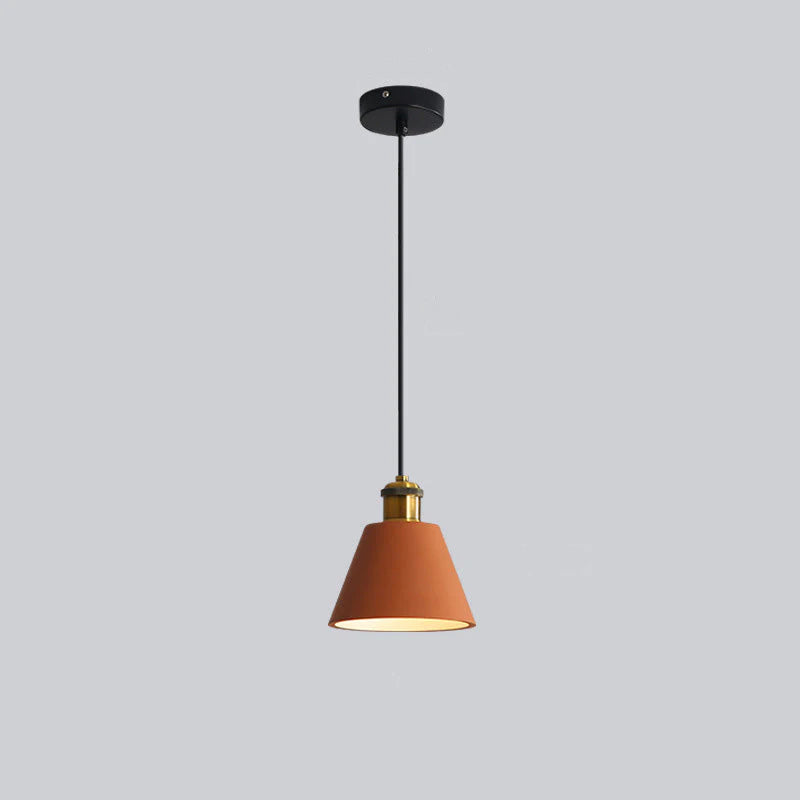 Morandi Modern Runde/Rechteckige LED Pendelleuchte Weiß/Orange/Schwarz/Grau Esstisch Metall Harz