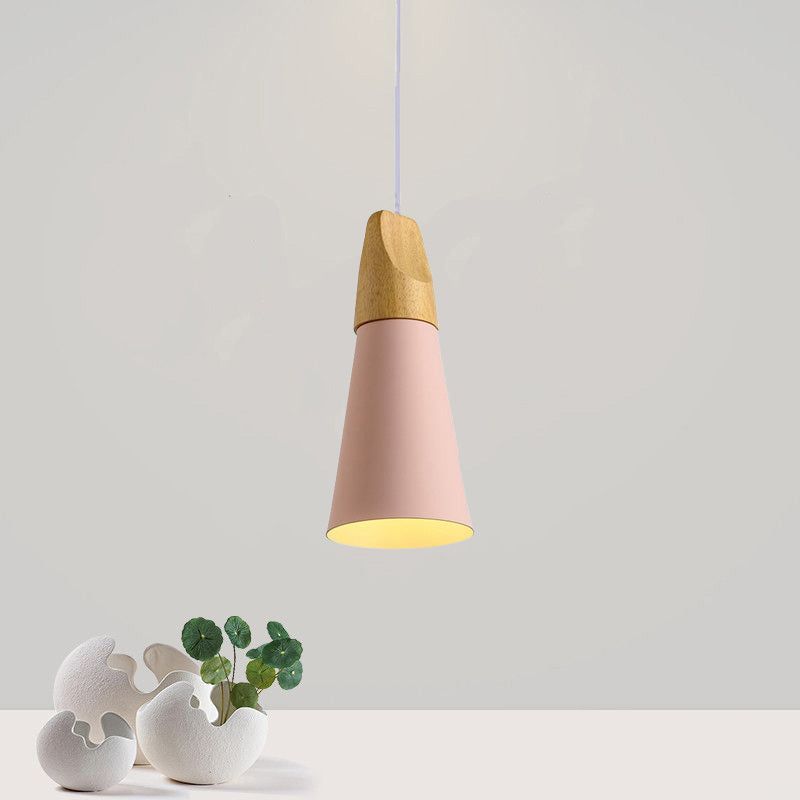 Morandi Modern LED Pendelleuchte Holz Metall Wohnzimmer Schlafzimmer