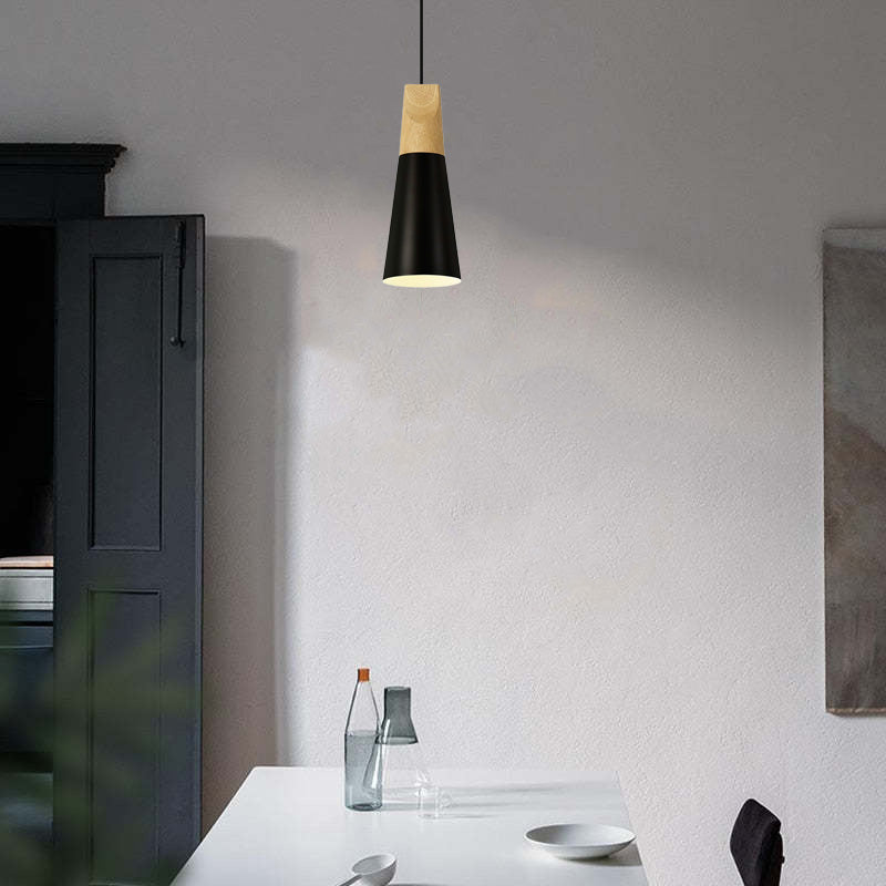 Morandi Modern LED Pendelleuchte Holz Metall Wohnzimmer Schlafzimmer