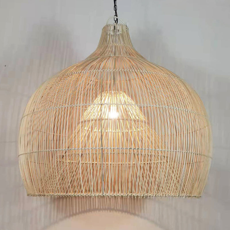 Muto Vintage Handgemacht Rattan Pendelleuchte Wohnzimmer