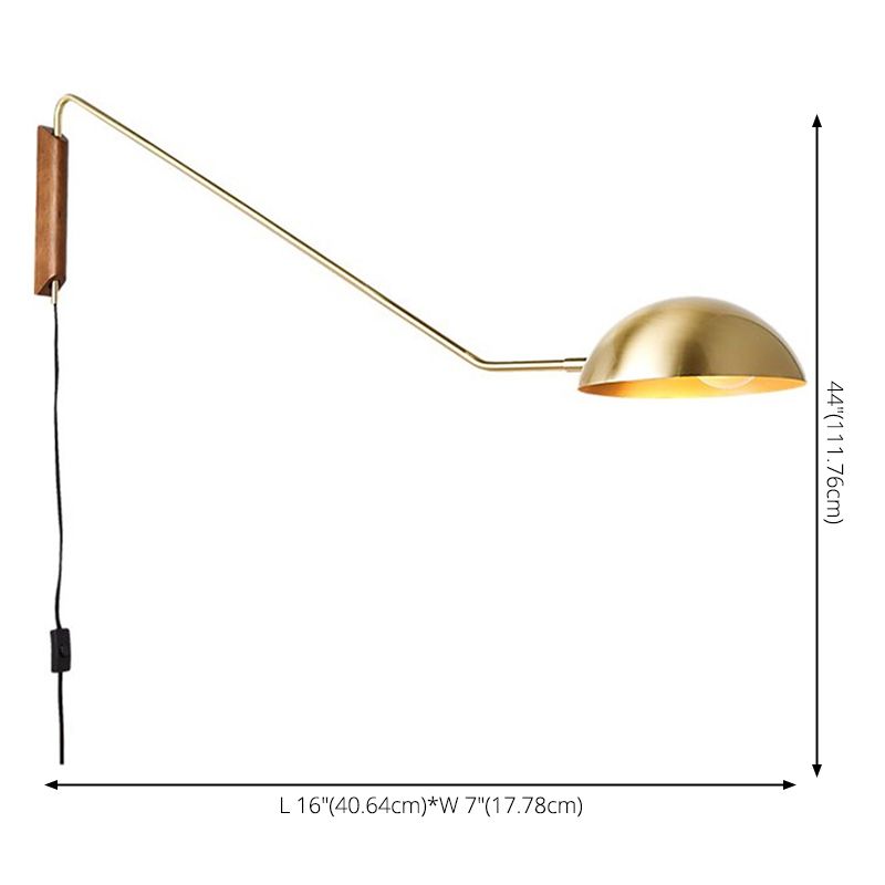 Brady Modern LED Wandleuchte Schwarz/Gold, Wohnzimmer, Metall