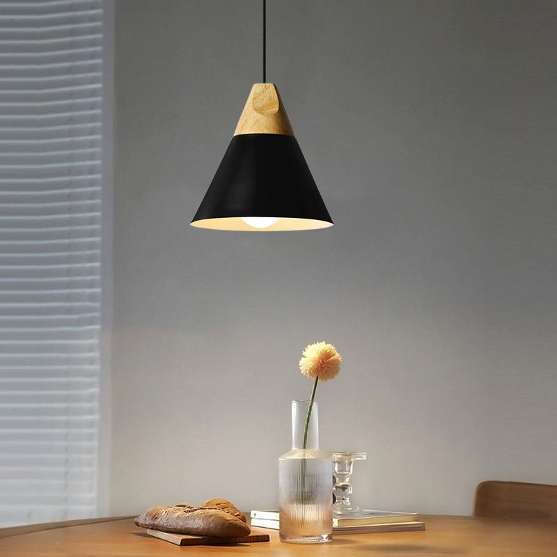 Morandi Modern LED Pendelleuchte Holz Metall Wohnzimmer Schlafzimmer