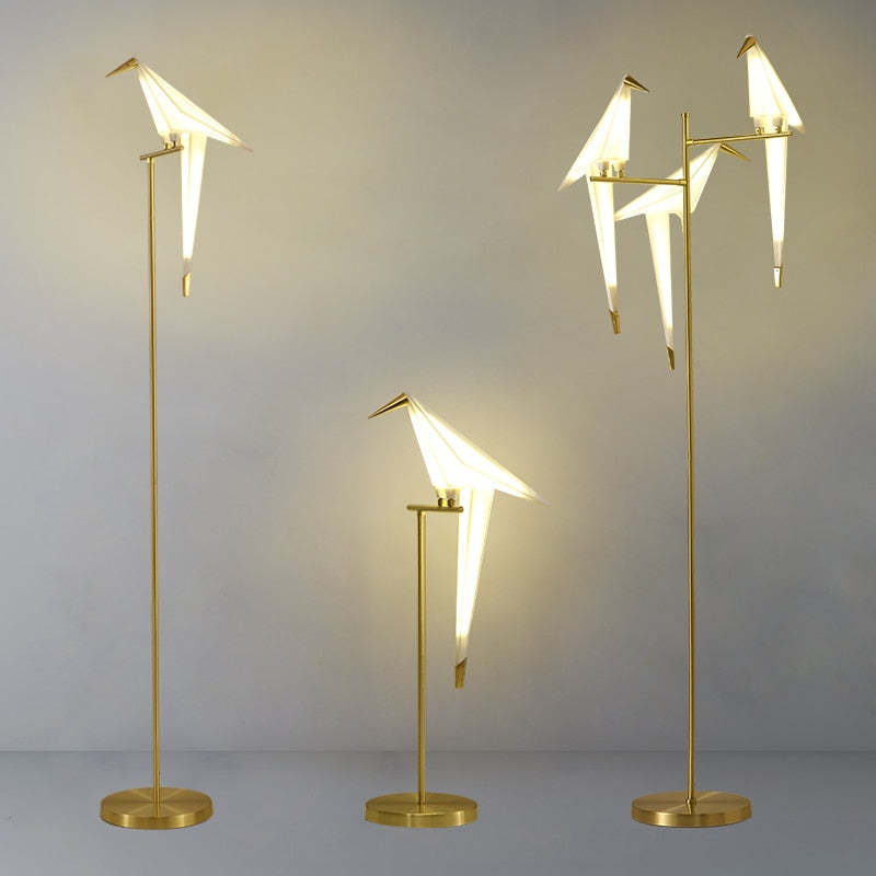 Clifford  Nordlux Vogel Tischlampe/Stehlampe, Gold, 1/2/3 Flammig, Metall, Schlafzimmer
