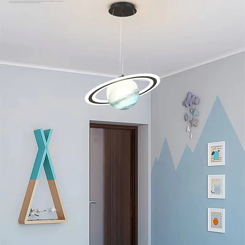 Fateh Desinger LED Pendelleuchte Star Blau Orange Kinderzimmer