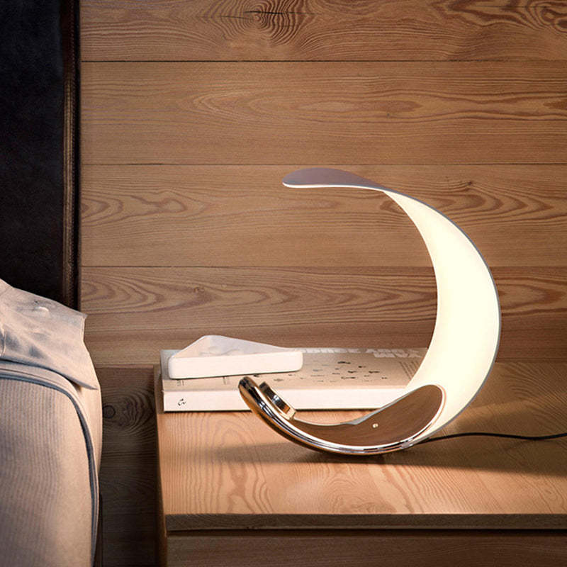 Elif Design Moon Arc Tischlampe, Weiß
