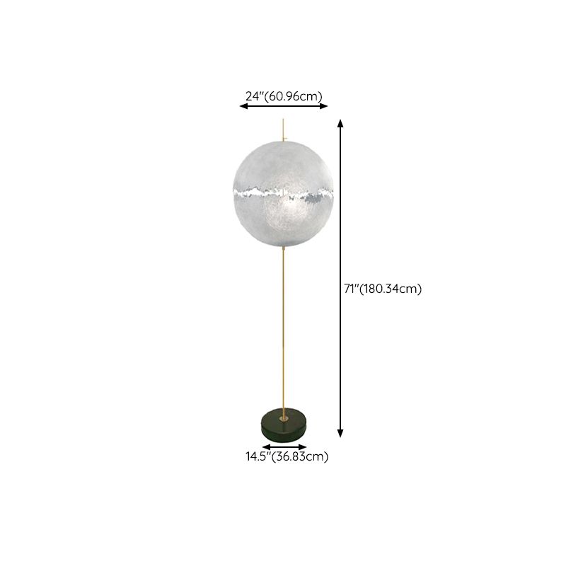 Elif Modern Stehleuchte Mond Globe, Gold/Silber, Wohnzimmer, Metall Harz