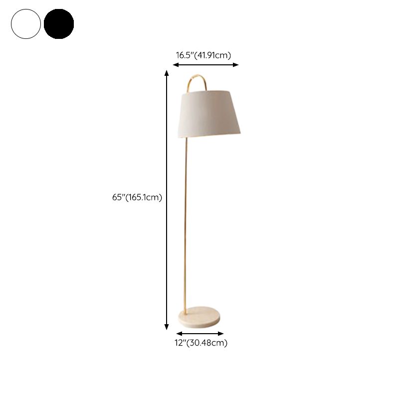 Eryn Modern Zylinder Stehlampe, Metal, Schwarz/Weiß, Wohnzimmer/Schlafzimmer