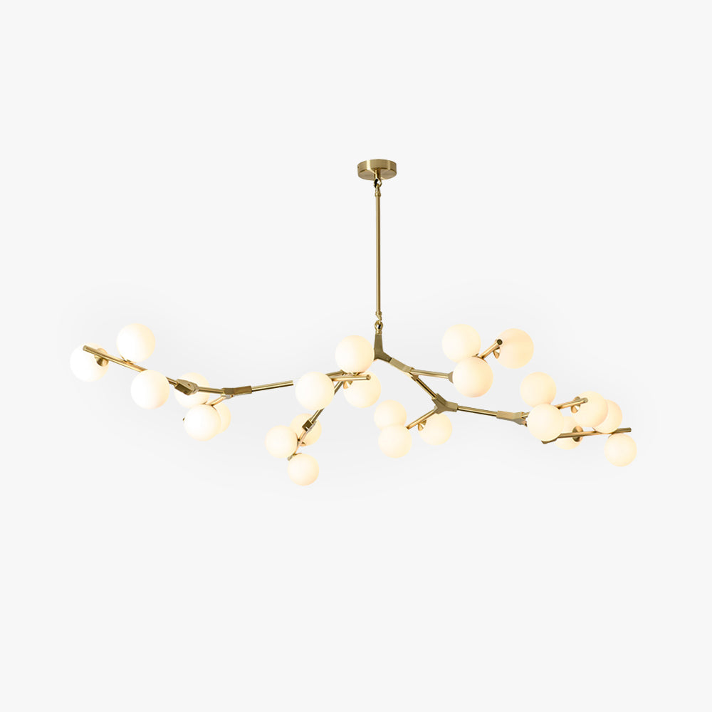 Valentina Modern LED-Kronleuchter Gold/Schwarzes Glas Wohnzimmer/Schlafzimmer