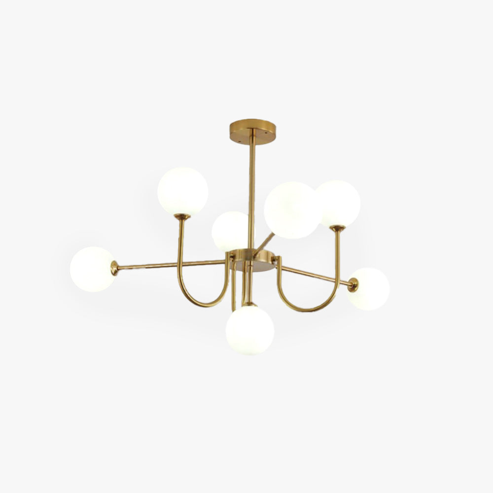 Valentina Moderner LED Kronleuchter Gold Glas Wohn/Esszimmer/Schlafzimmer