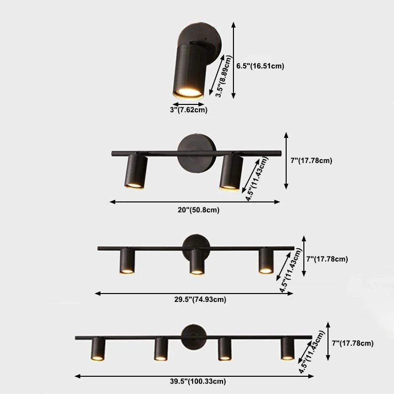 Freja Modern LED Wandleuchte Schwarz/Messing Wohn/Badezimmer/Flur Metall 1/2/3/4 Leuchten