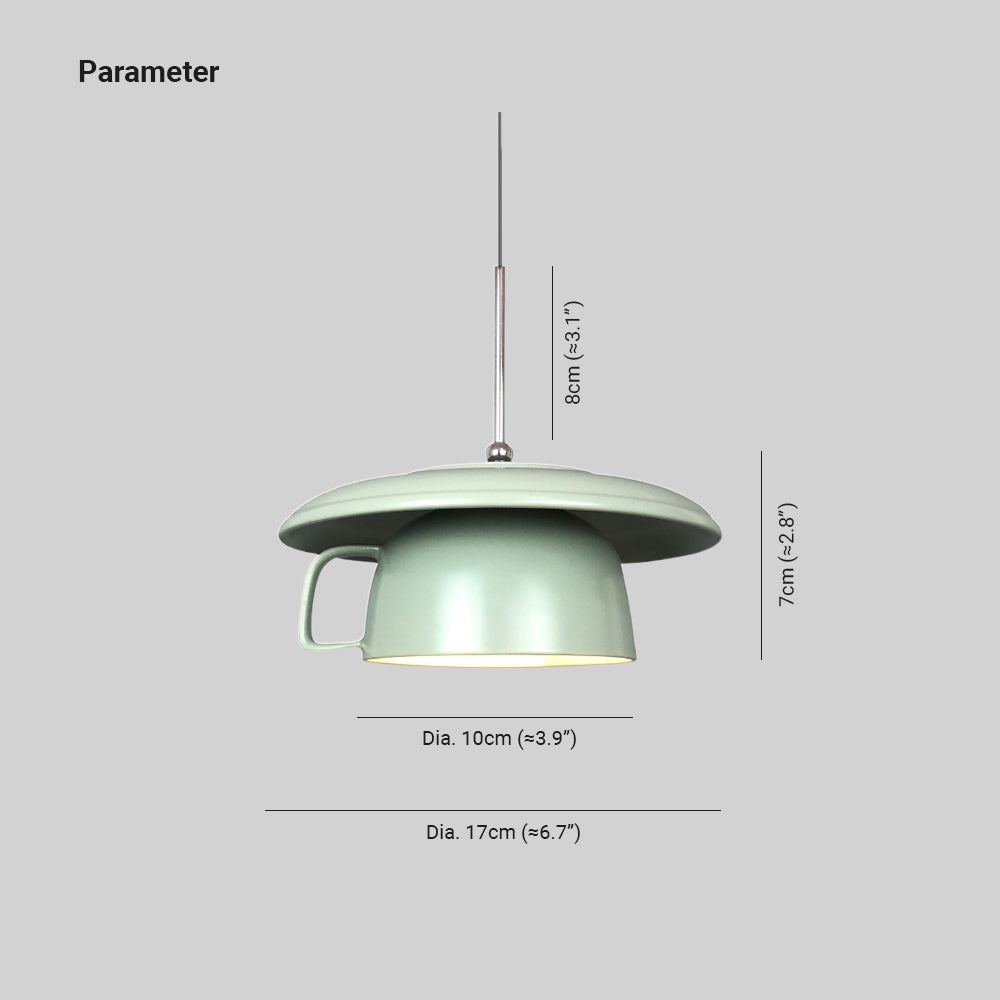 Hailie Rustikale Cup Keramik LED Pendelleuchte Wohnzimmer