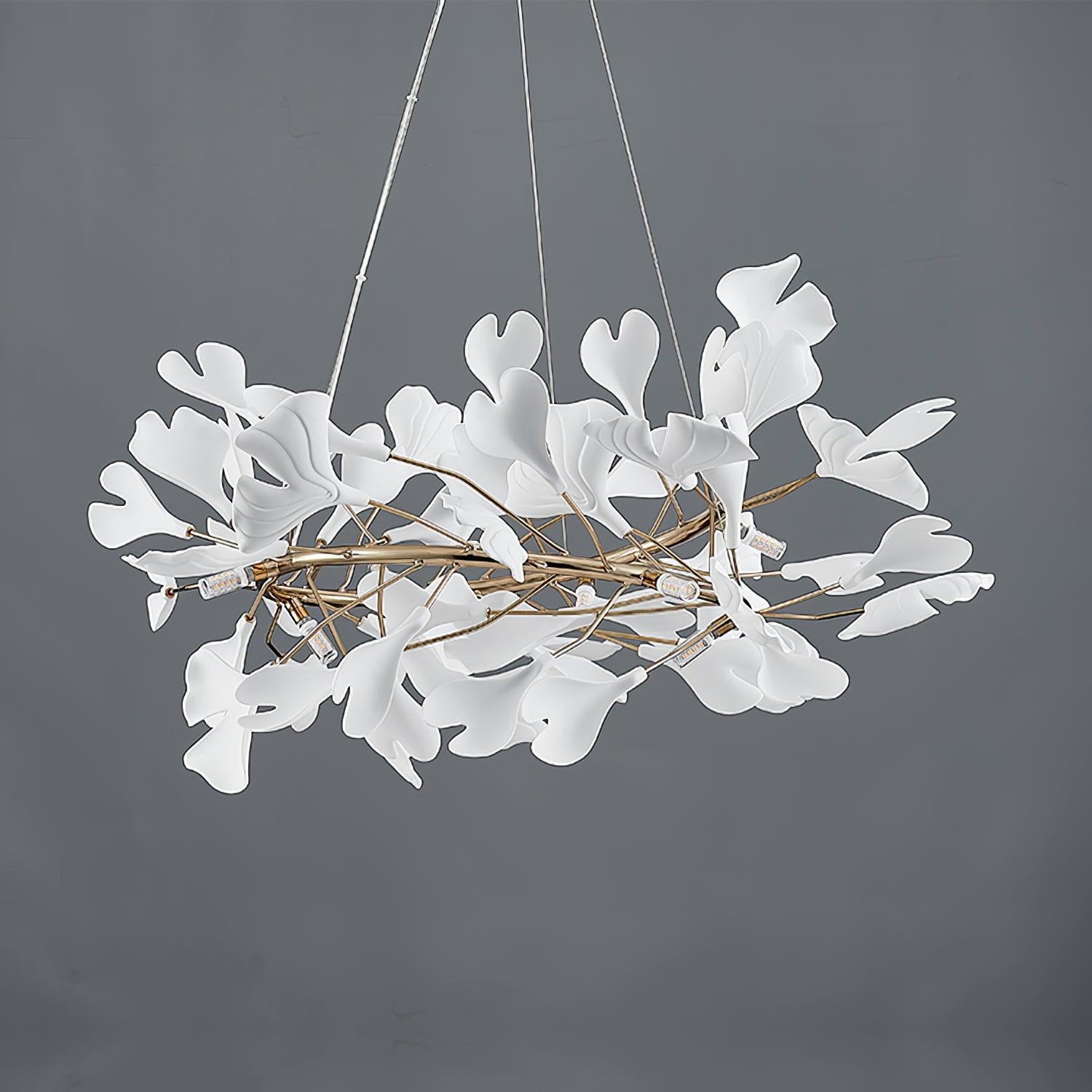 Olivia GinkLuxe Moderner gold LED Kronleuchter, aus Metall&Keramik