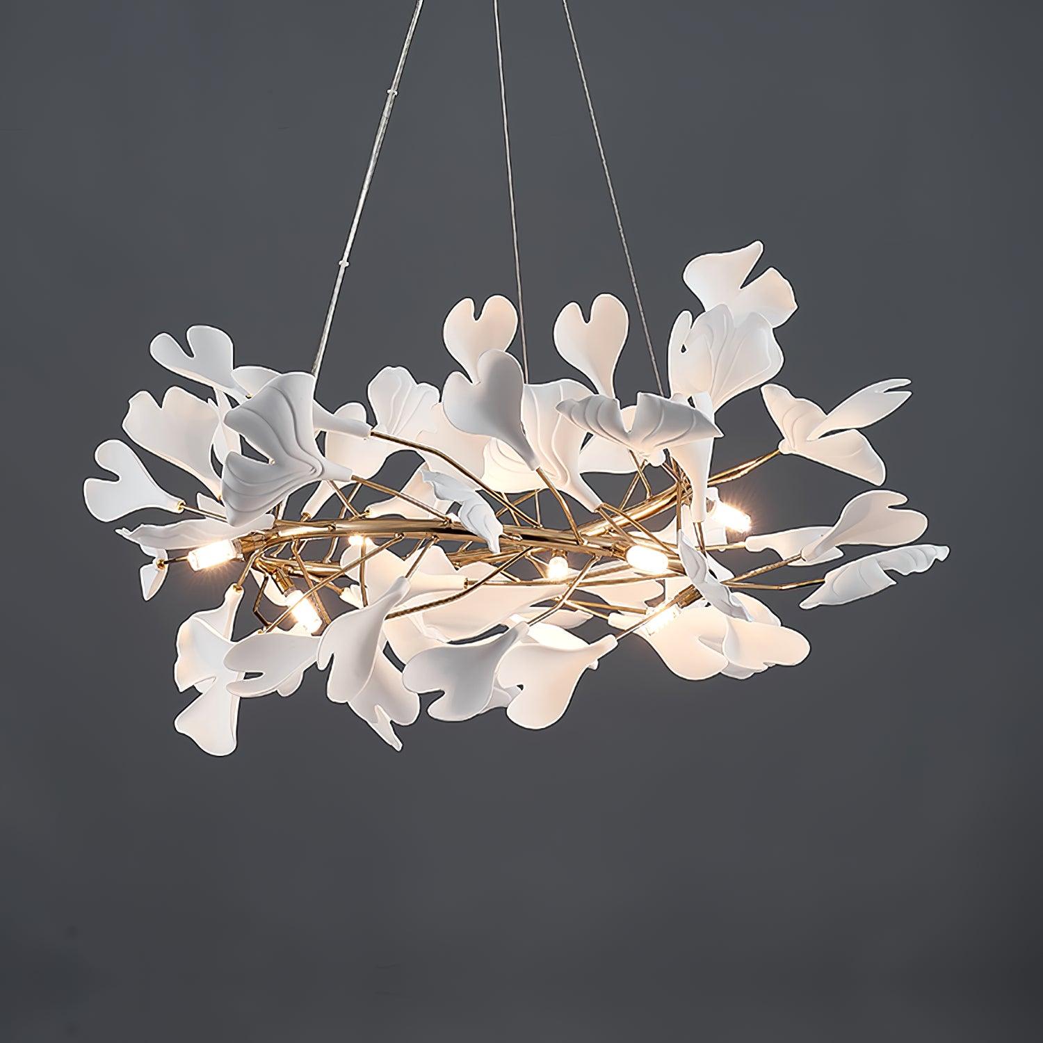 Olivia GinkLuxe Moderner gold LED Kronleuchter, aus Metall&Keramik