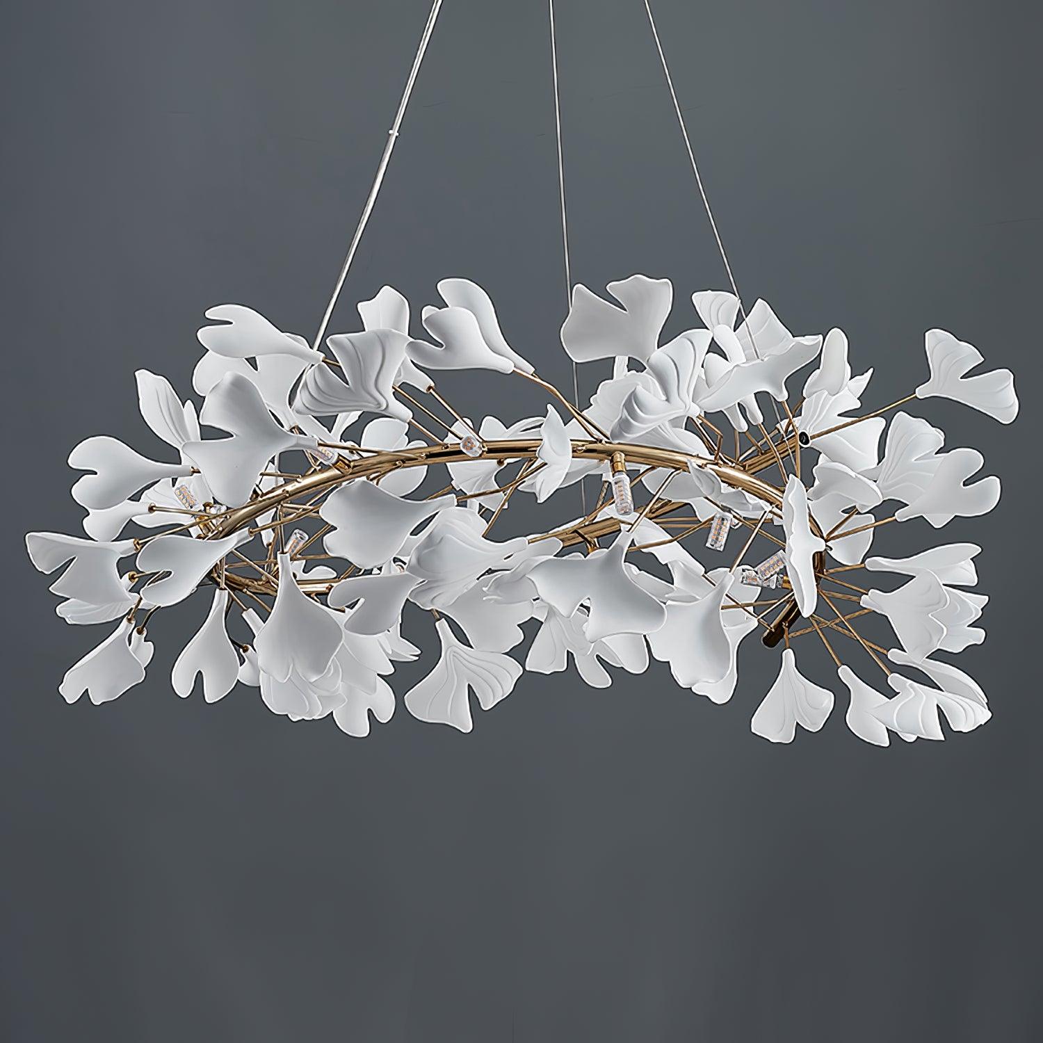 Olivia GinkLuxe Moderner gold LED Kronleuchter, aus Metall&Keramik