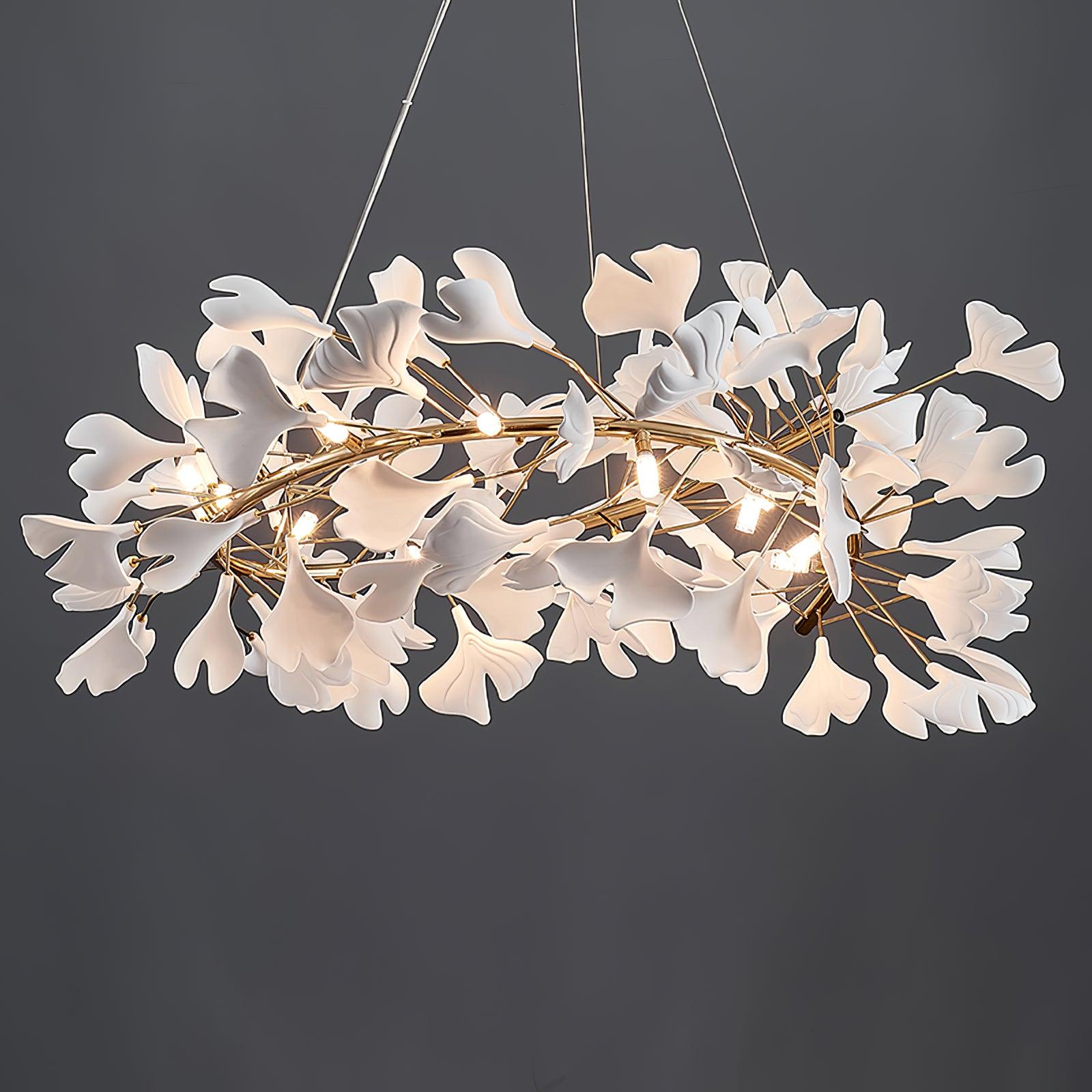 Olivia GinkLuxe Moderner gold LED Kronleuchter, aus Metall&Keramik