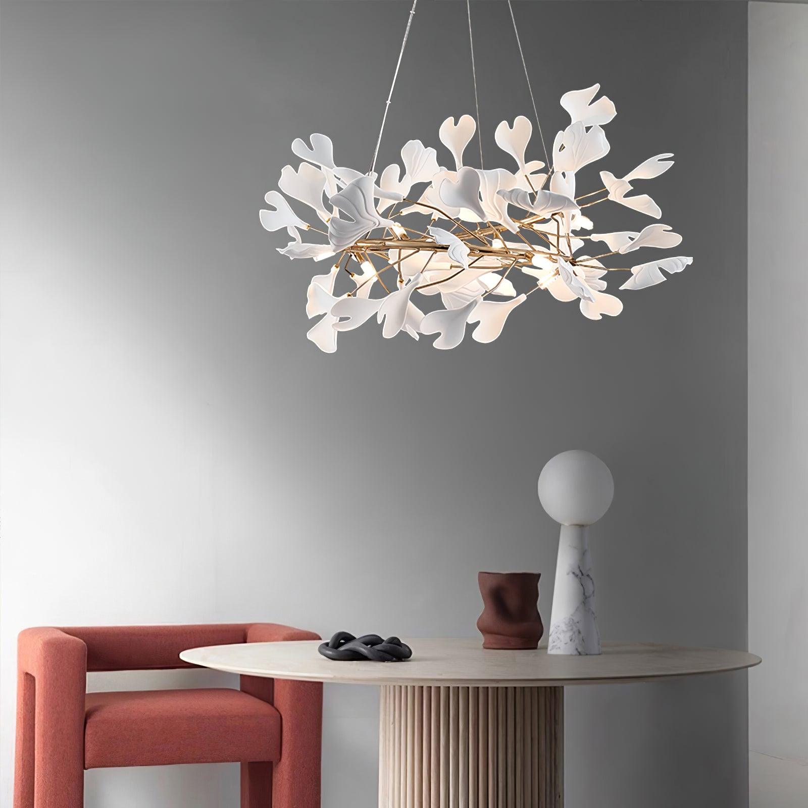 Olivia GinkLuxe Moderner gold LED Kronleuchter, aus Metall&Keramik