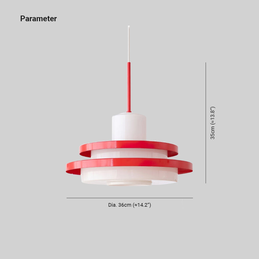 Hailie Mittleres Jahrhundert Bauhaus Pendelleuchte Glas Wohnzimmer