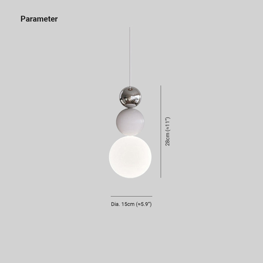 Morandi Modern Bauhaus LED Glas Metall Pendelleuchte Schlafzimmer