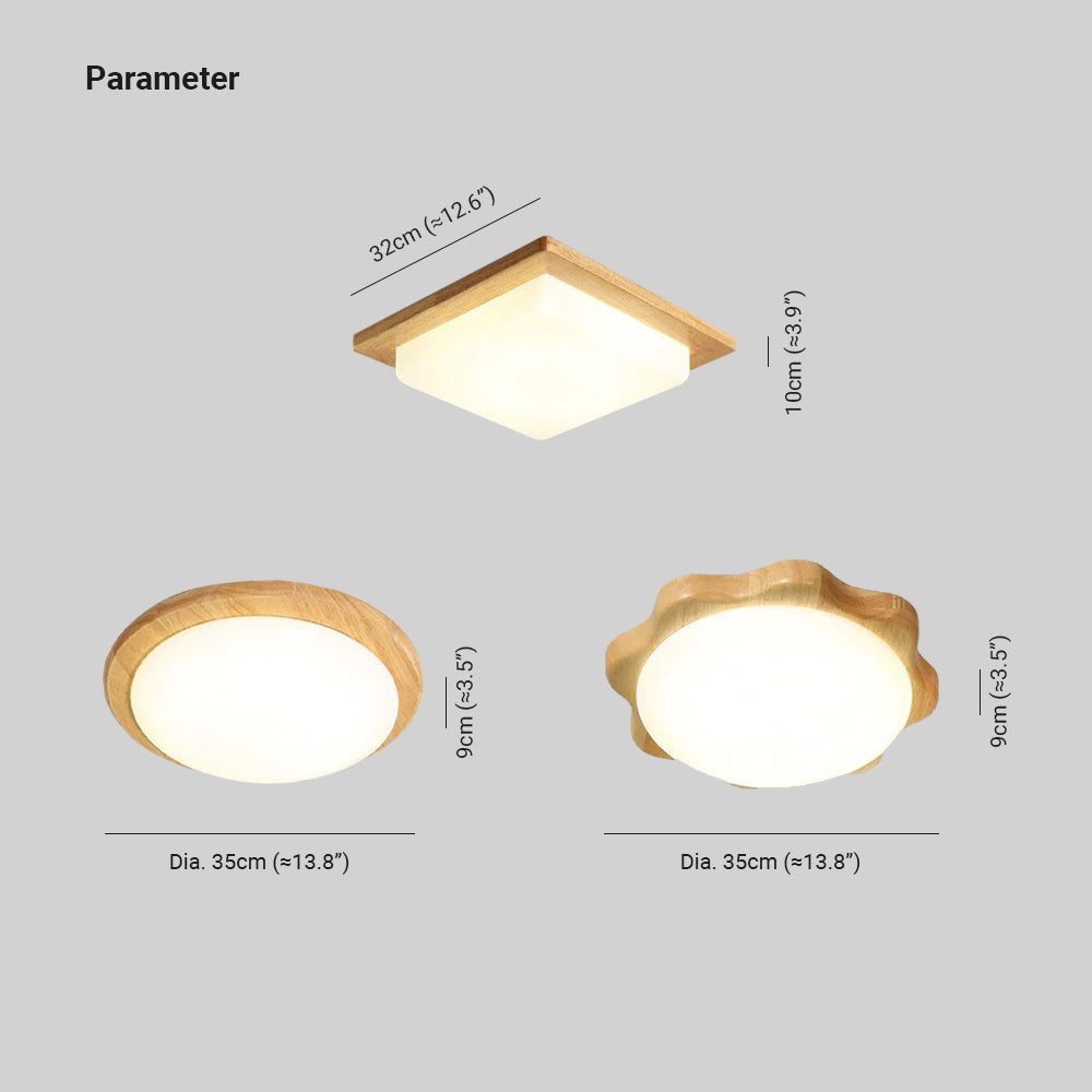 Ozawa Moderne Einfache Deckenleuchte Holz Acryl Esszimmer