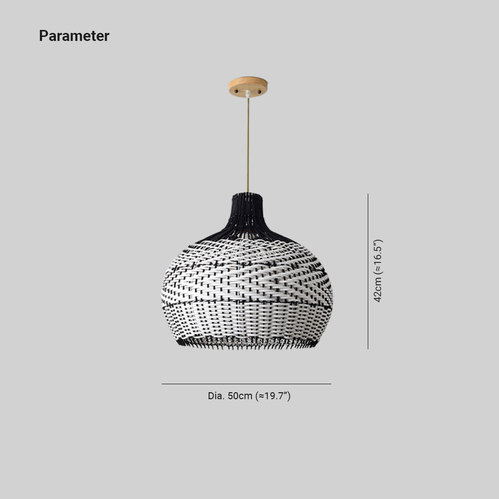 Ritta Modern LED Pendelleuchte Rattan Wohn/Esszimmer